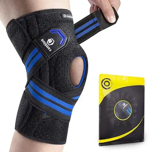 Knee Brace with Double Spiral Metal Stabilizer