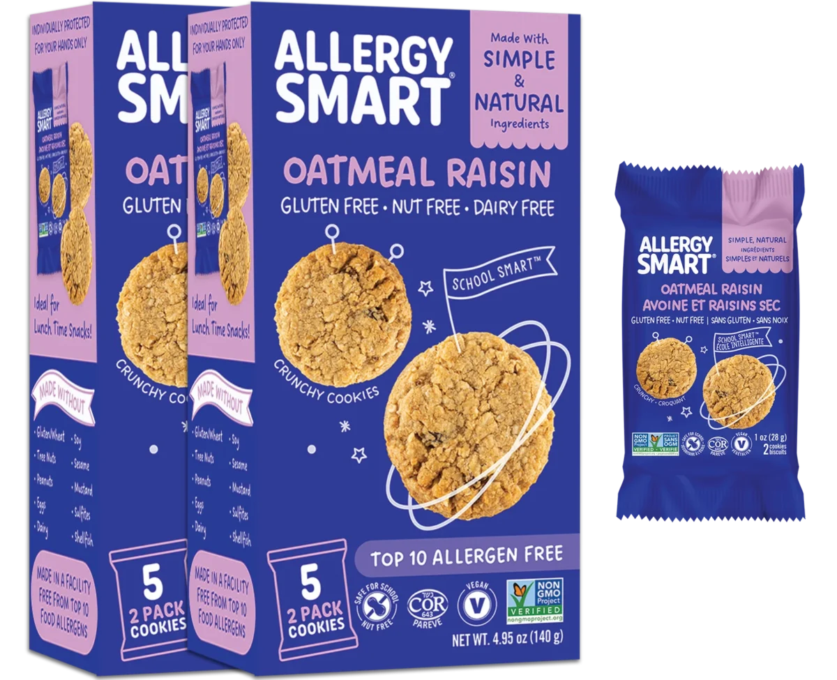 Allergy Smart Oatmeal Raisin Cookies