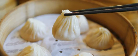 Soup dumpling served fresh at a top Chinese restaurant in Burnaby.