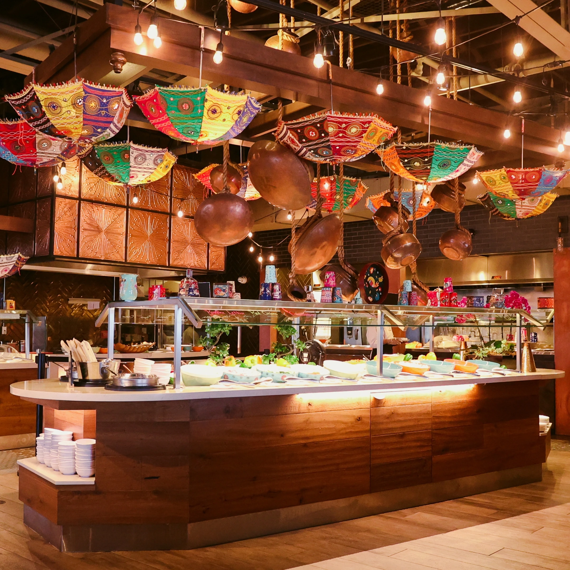 Indian restaurant in Brampton with vibrant decoration and traditional dishes.