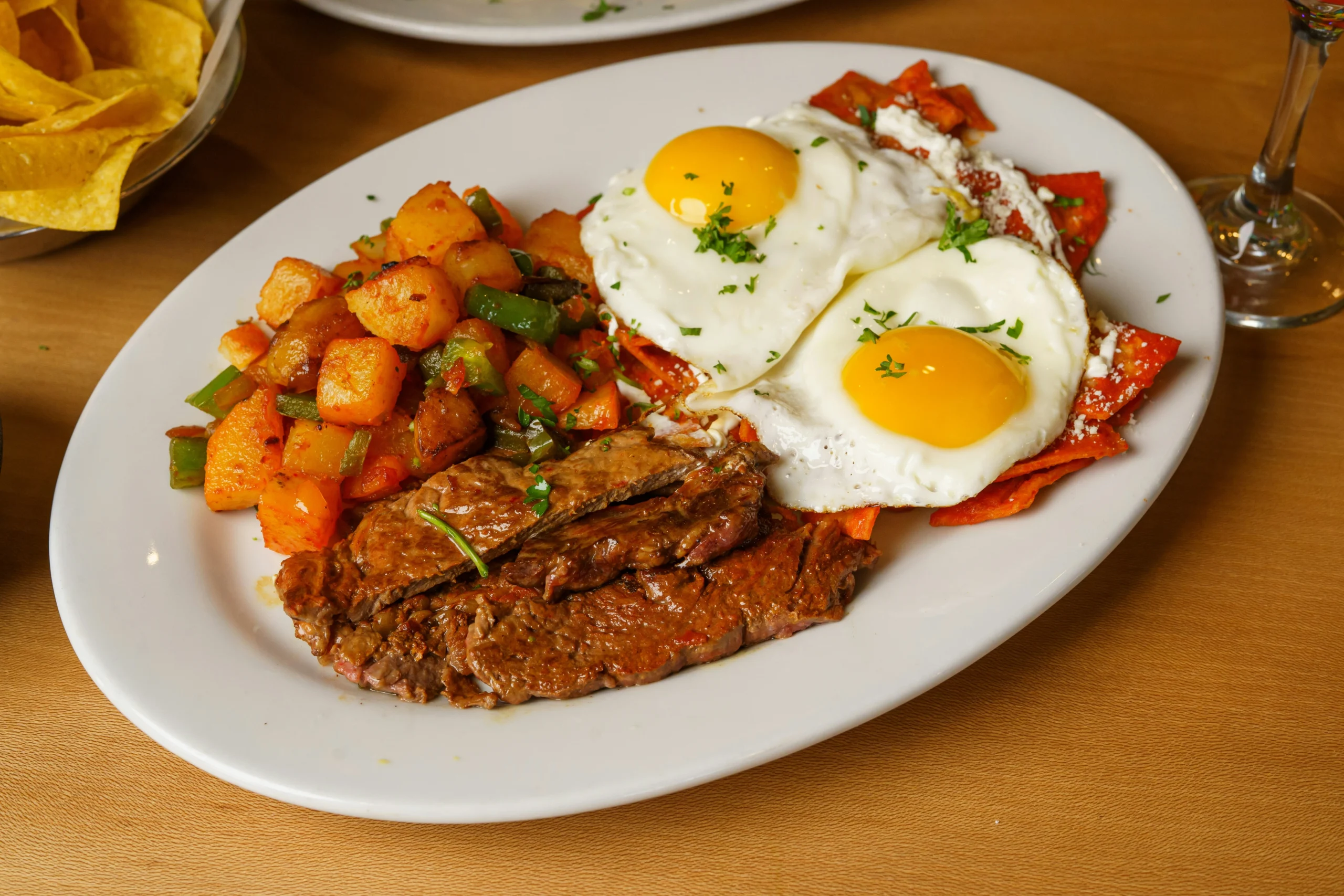 Enjoy steak and eggs at a top brunch restaurant in Calgary.